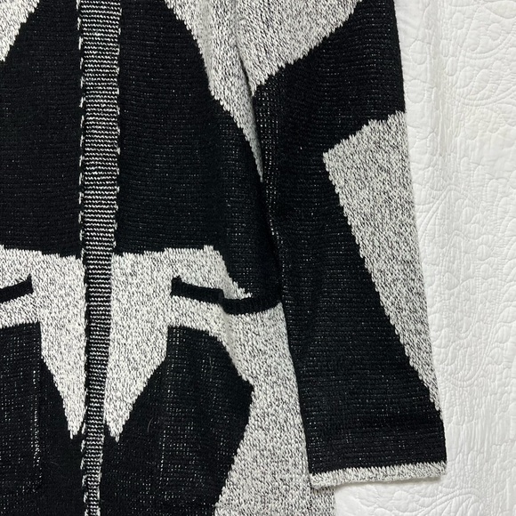LILY MORGAN Graphic Oversized Maxi Knit Cardigan, Size Medium-#323 - Picture 6 of 8